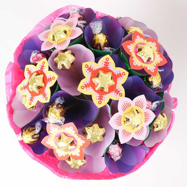 Bright Flower Bouquet Medium Chocolate Bouquets Birthday Gifts