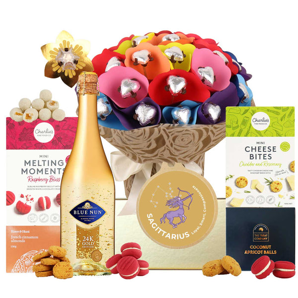 Sagittarius Zodiac Sparkling Hamper Bundle Edible Blooms Edible Blooms New Zealand