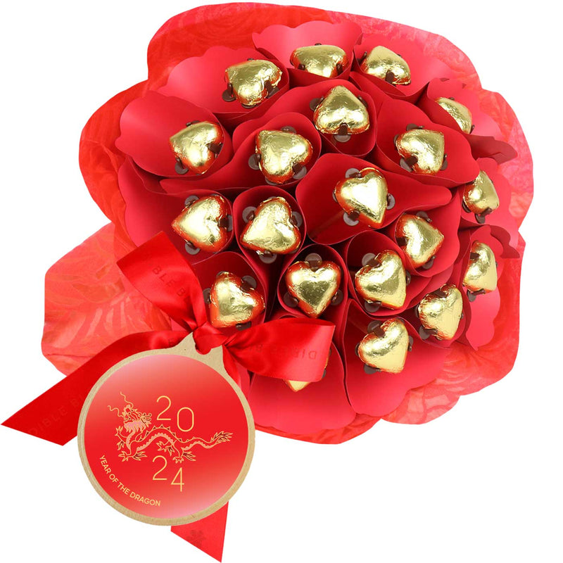 Lunar New Year Heart Chocolate Bouquet