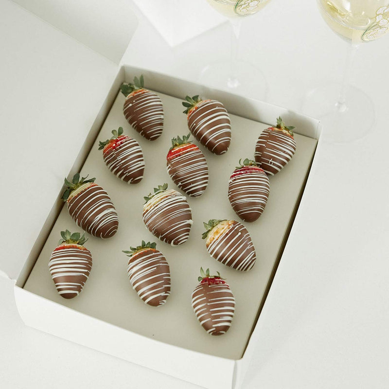 Perrier-Jouët Champagne, Flutes and Chocolate Strawberries