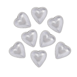 8 Silver Belgian Chocolate Hearts (Extra)