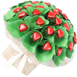 Red Hearts Flower Bouquet