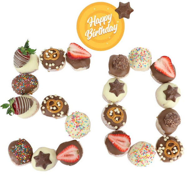 Custom Double Number Flavoured Donut Surprise Birthday Cake Donut