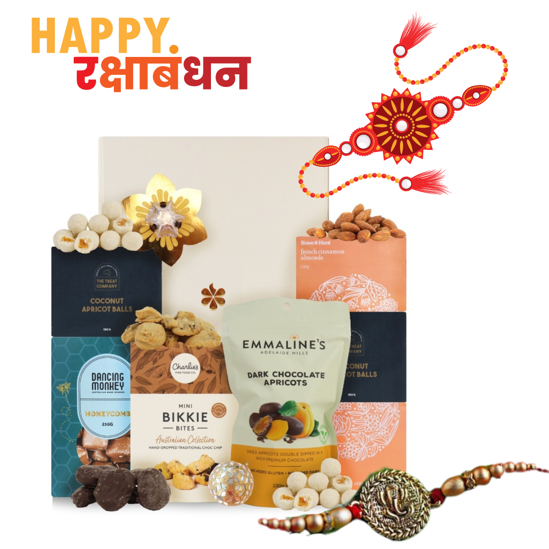 Happy Raksha Bandhan Gourmet Gift Hamper Box Gift Baskets Gifts for