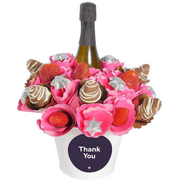 Thank You Strawberry Sparkling Chocolate Bouquet - Auckland only